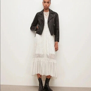 NEW ALL SAINTS DALBY LEATHER BIKER JACKET SIZE 10 B2070